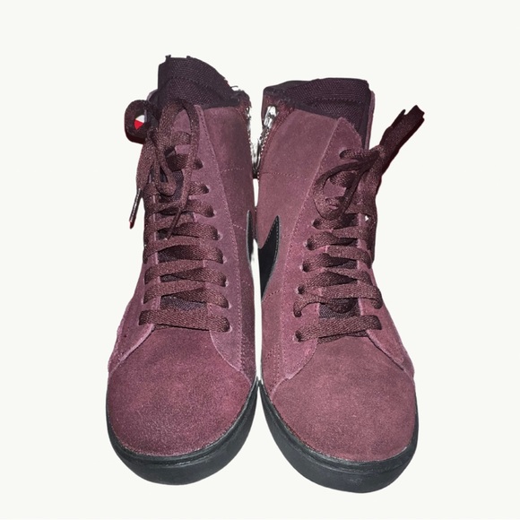 NWT Womens Nike BLAZER MID REBEL burgundy Sneaker - Size 8 - Picture 2 of 6